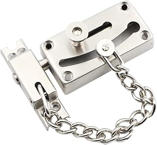 Alloy Security Window Door Guard Restrictor Lock Latch Safety Chain, Door Security Chain, Stainless Steel Casting Door Security Chain Guard Security Guard Extruded Chain Slide Bolt