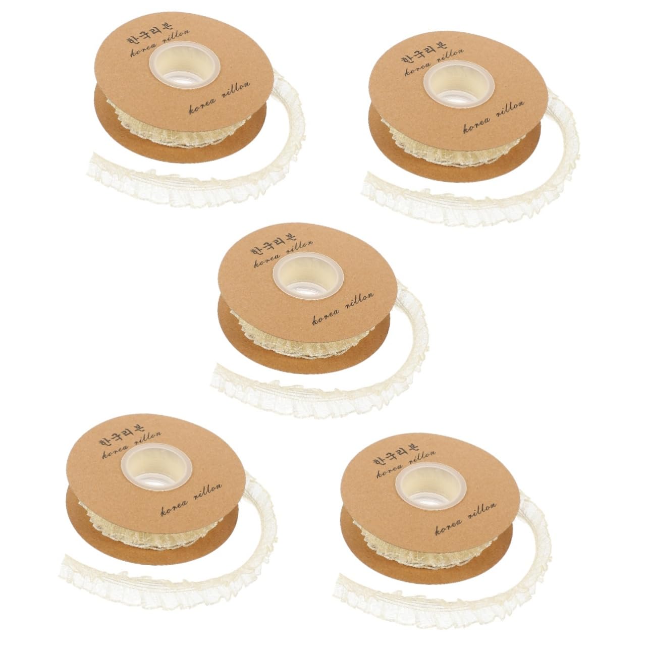 EXCEART 5 Rollos De Encaje De Tela Para Decoración De Ropa Y Proyectos Decorativos.
