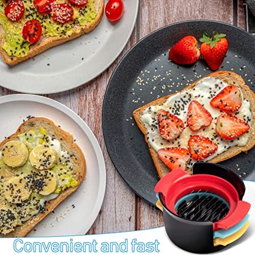 Egg Slicer 3 in 1 Egg Cutter Multi-Function Half Egg Cutter for Eggs Hams Strawberry Banana Fruit Garnish Slicer
