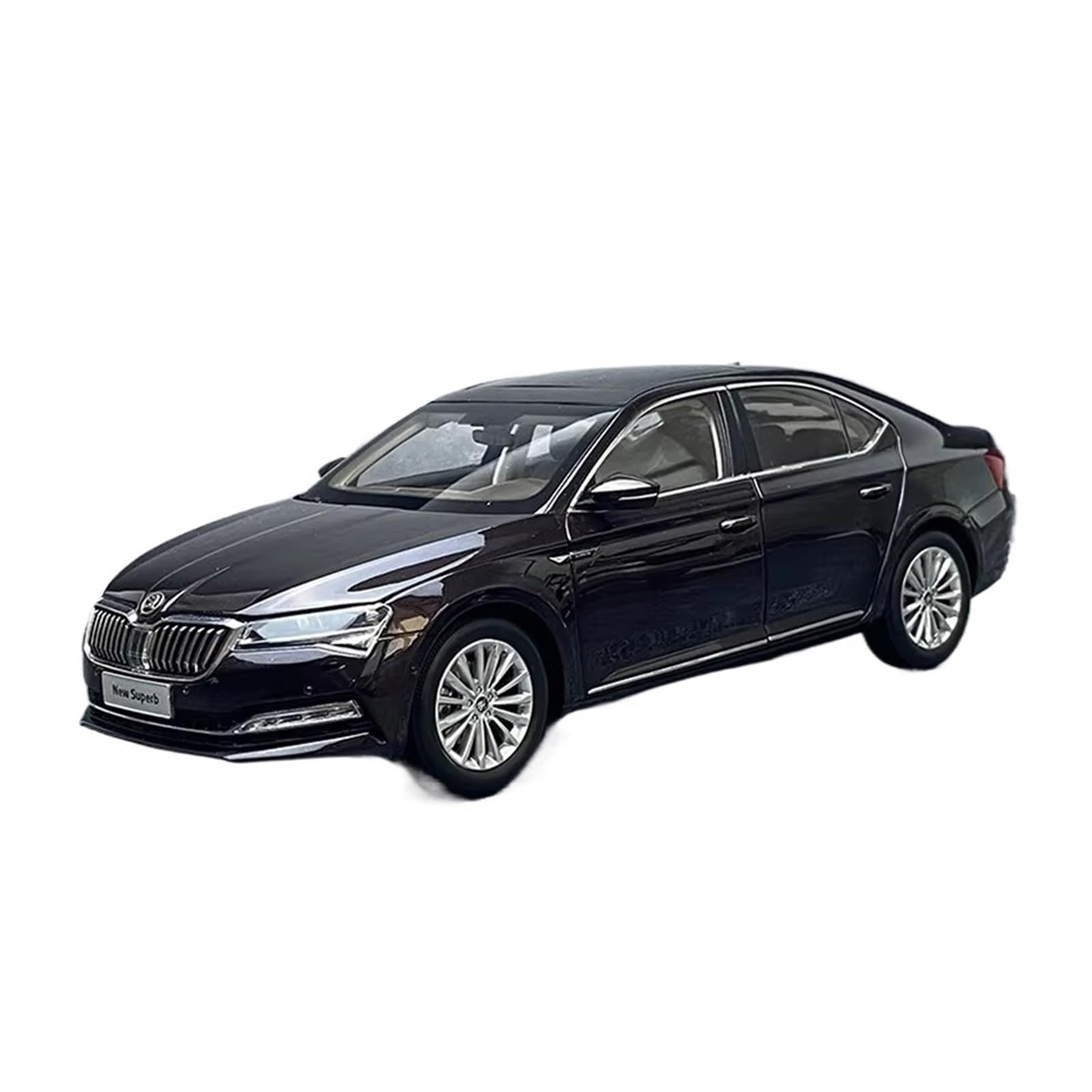 1:18 Für Skoda SUPERB Diecast Modellauto Legierung Spielzeug Spielfahrzeuge(Purple,with Box)