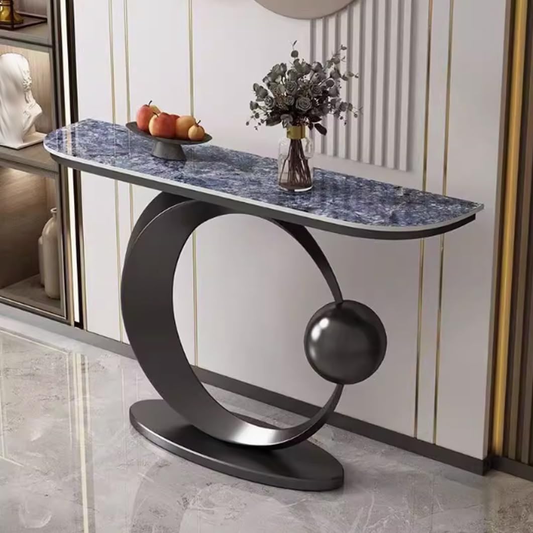 LYDBMYT Industrial Narrow Console Table with Metal Frame, Elegant Entryway and Hallway Solution for Living Room and Bedroom
