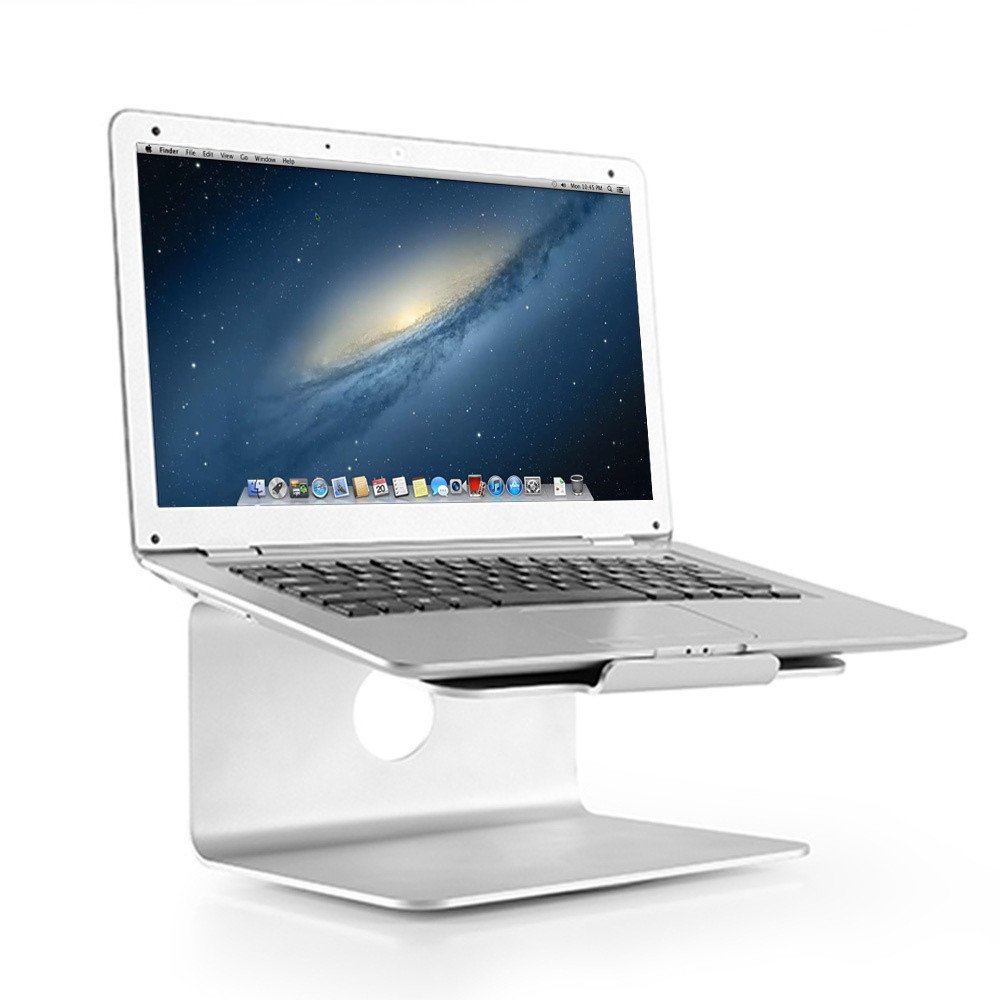 Maclean MC-730 Universal Laptophalterung Aluminium Notebookständer Haterung Belüftungssystem Ständer um 360 Grad drehbar