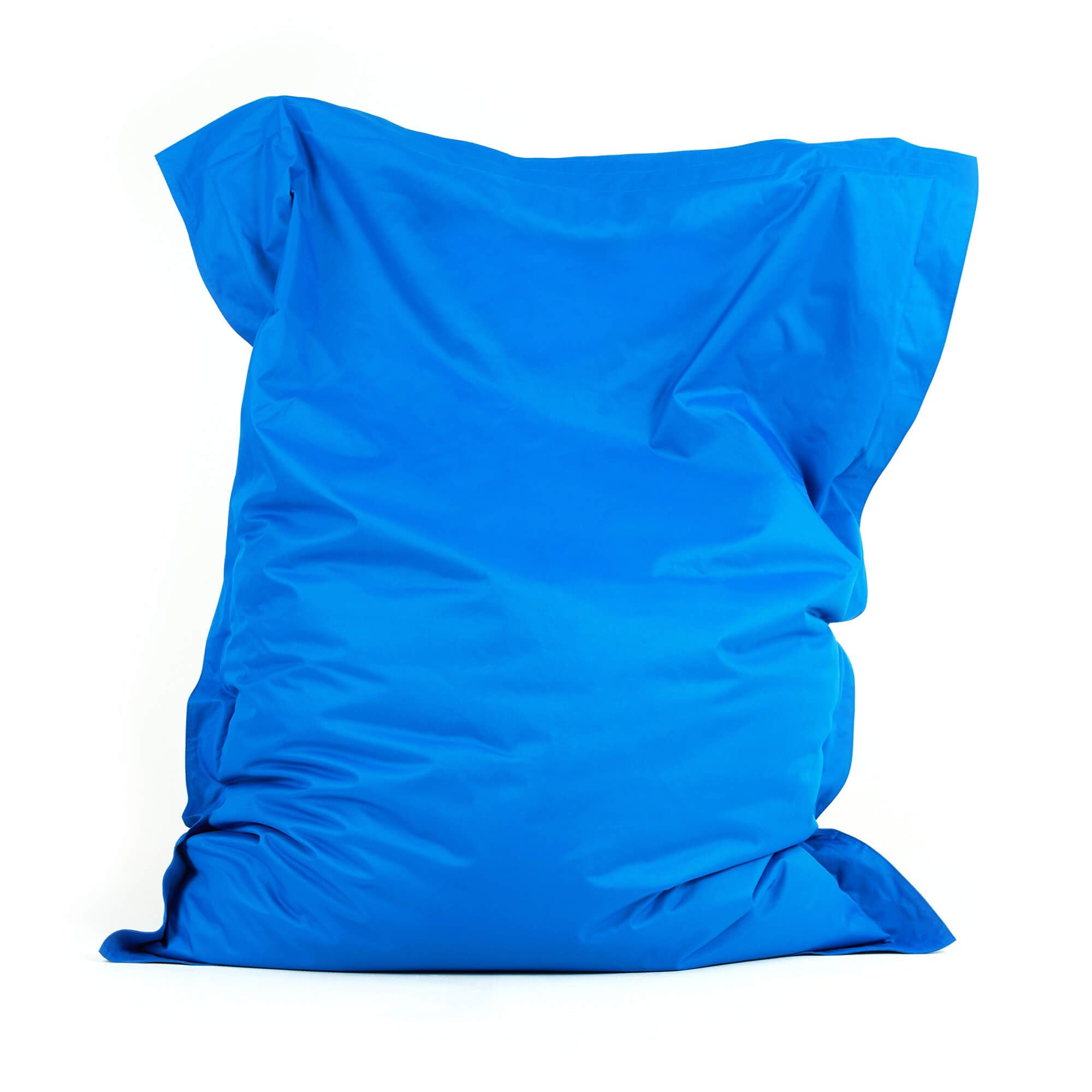 Bean Bag Bazaar Giant Outdoor Bean Bag, Blue, Outdoor Floor Cushion with Water Resistant Fabric, Large Beanbag with Filling Included, 180cm x 140cm, Sun Lounger, Garden Chair, Garden Seating