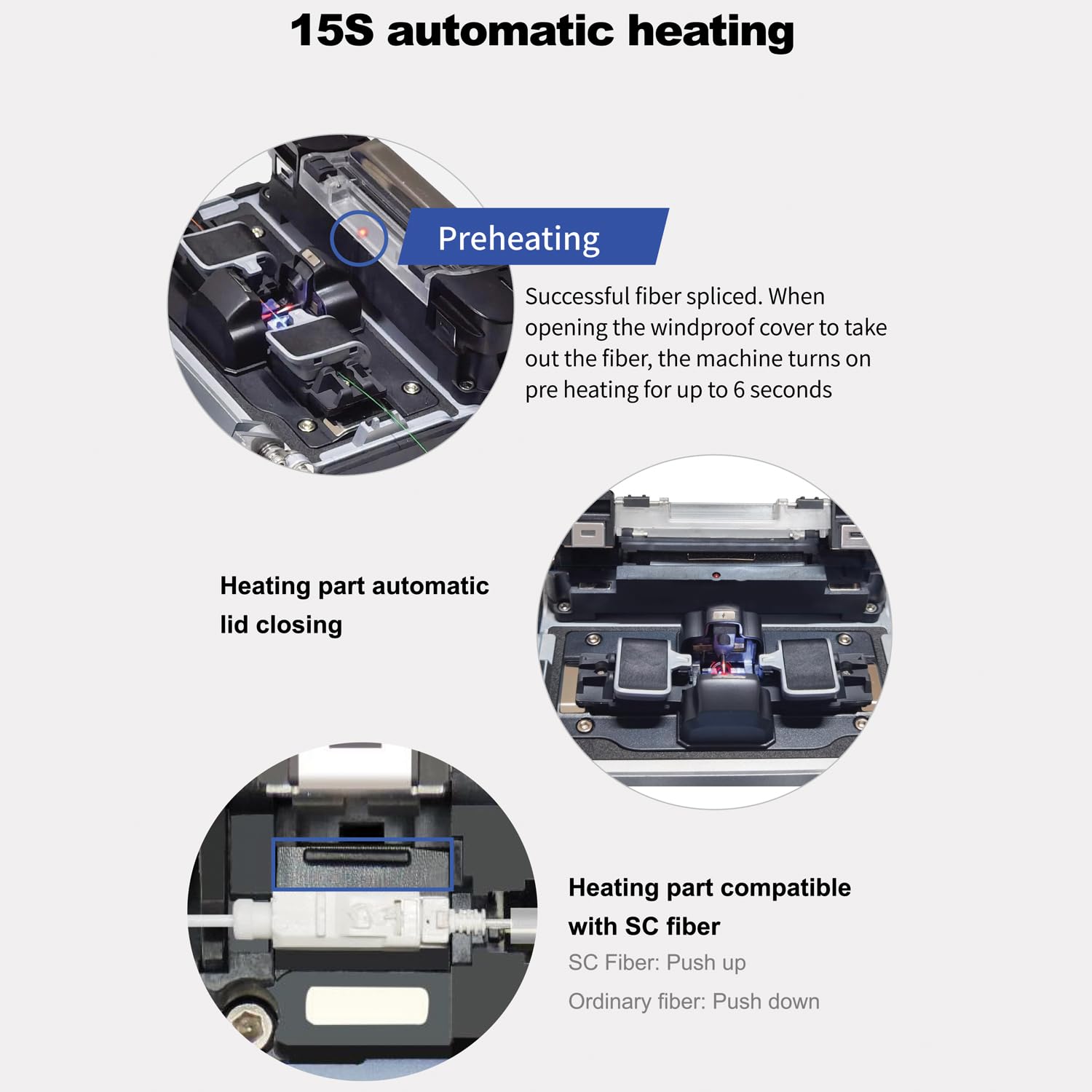 New Model AI-20 Fusion Splicing Six Motor Core Alignment Automatic FTTH Fiber Fusion Splicer Splicing 6S Heating 15S, Bulti-in High-Precision One-Step Fiber Cleaver