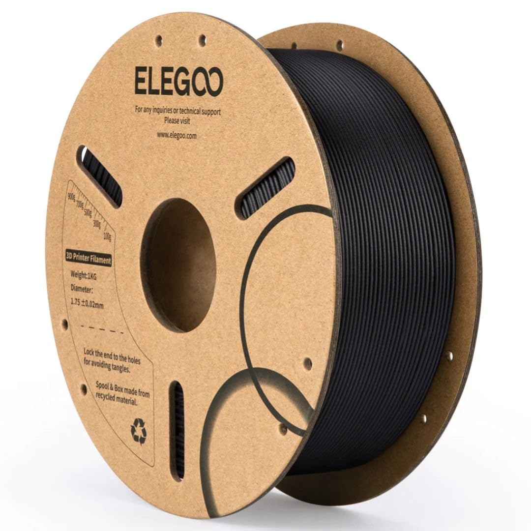 ELEGOO PLA-CF Black Filament 1.75mm 1KG – Carbon Fiber PLA for High Strength, Matte Finish, Low Warp, Dimensional Accuracy – FDM 3D Printer Filament-image-30