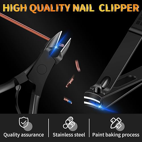 Miniatura 3 de Juego de manicura 16 en 1, kit profesional de pedicura de acero inoxidable, juego de cortaúñas para hombre, kit de aseo para las uñas para mujeres,