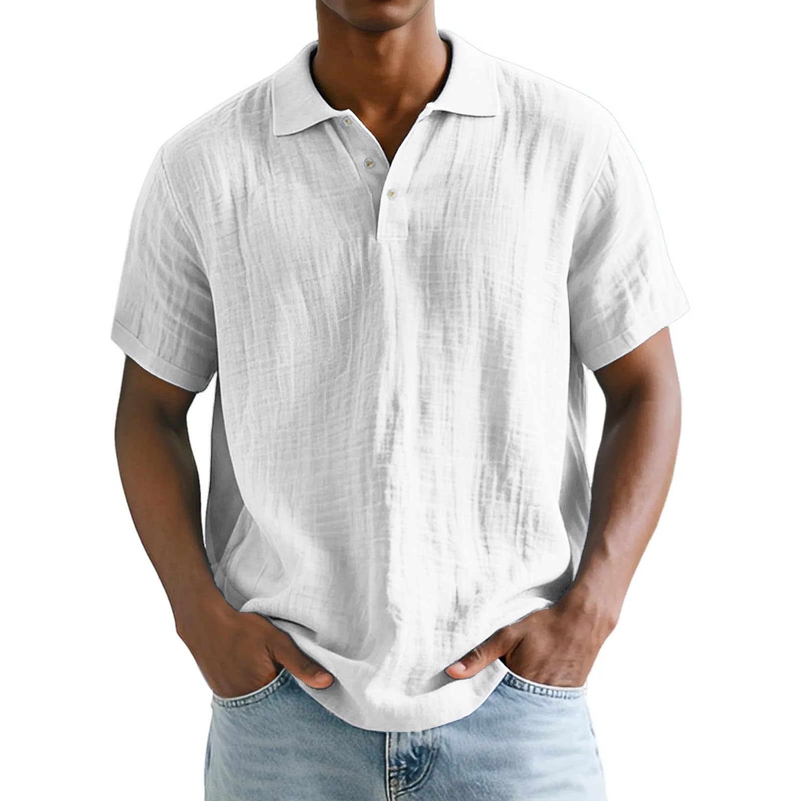 Generico Arbeits Sport Leichte Sommer Men's Short-Sleeved Polo Shirt Bermuda Army Work Summer Baggy Cargoshorts
