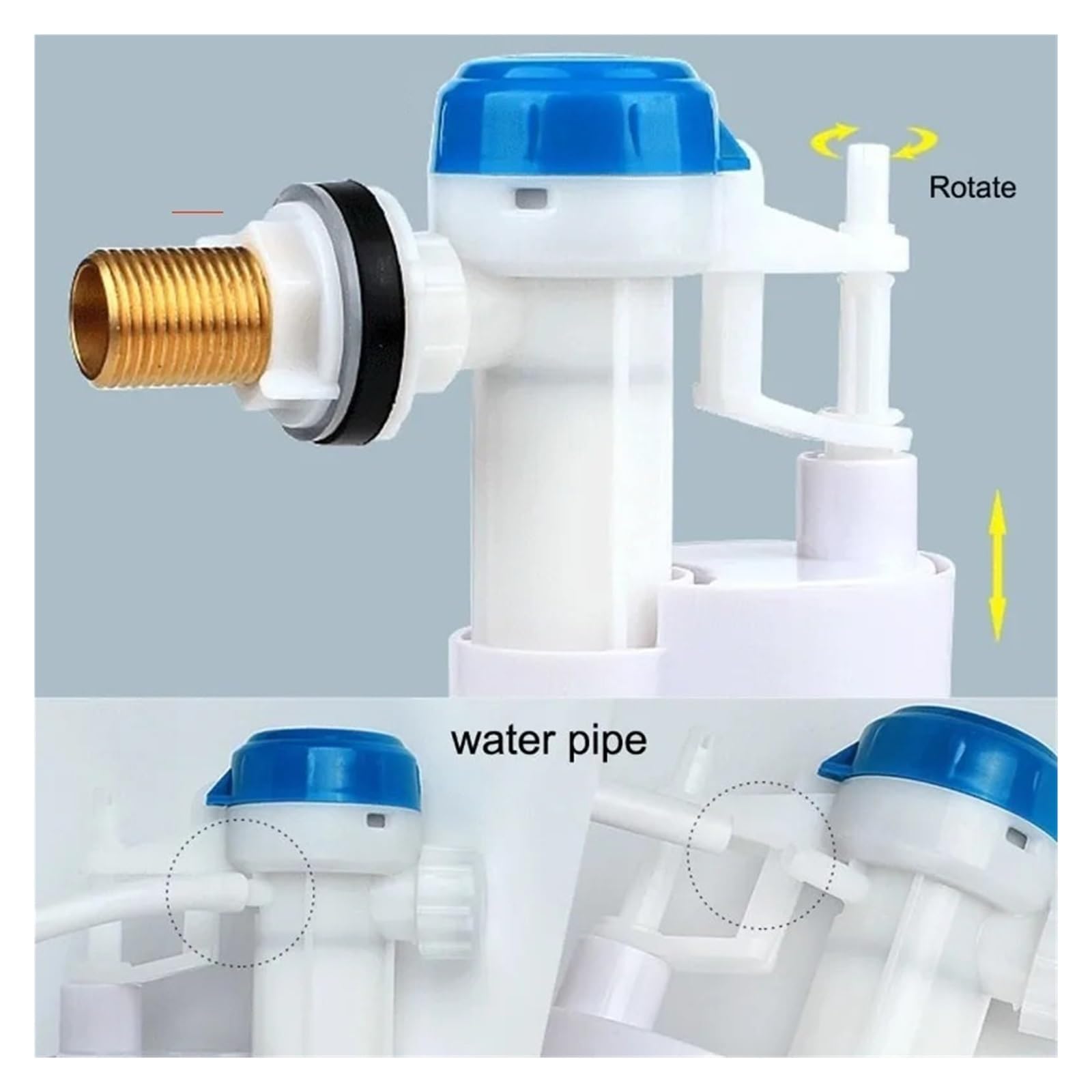 Robinet Flotteur WC Vanne Valve de remplissage de toilettes universelle