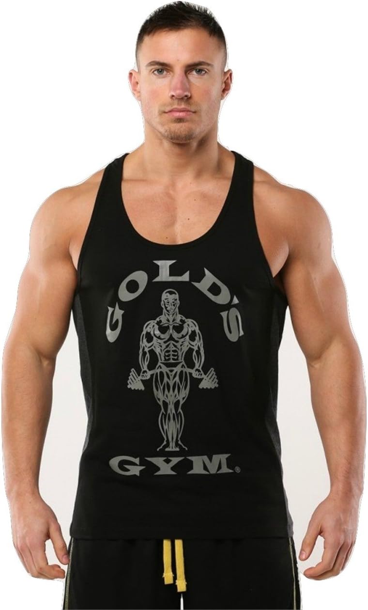 Gold's Gym Mens Tank Top … (XX-Large, Black/Grey)