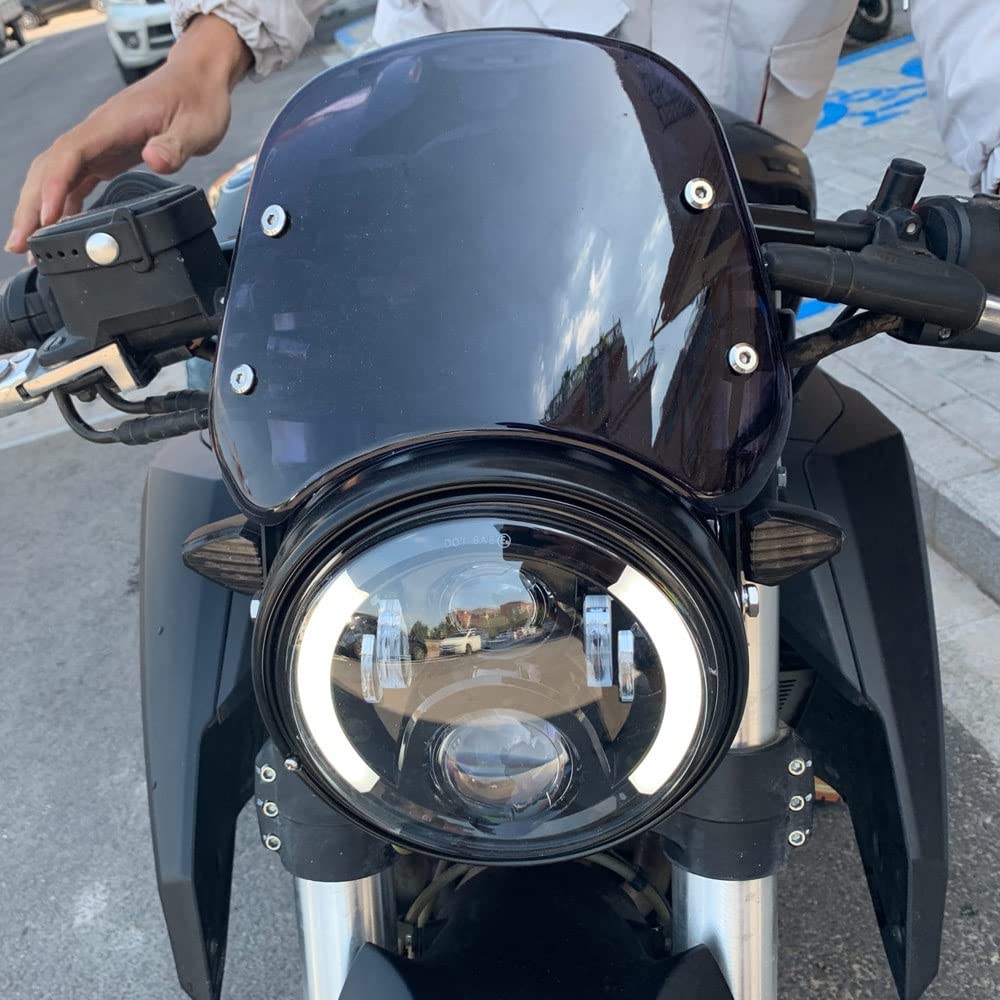 Parabrisas mosquitera para Royal para Enfield para Classic 500Cc Universal Carenado Instrumento Visor Parabrisas Motocicleta Deflectores de Parabrisas de Moto