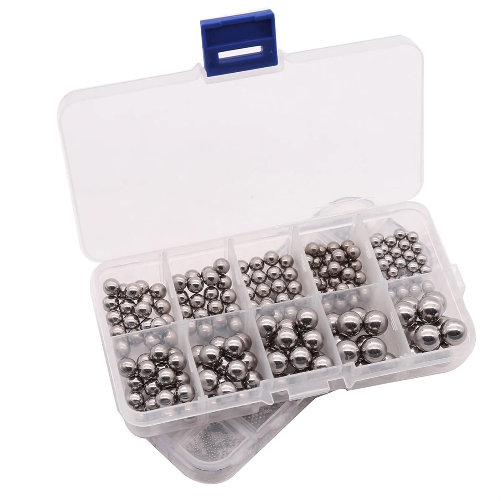 Kugellager Stahlkugeln Sortiment, 1 mm – 10 mm hochpräzise Lagerkugeln, Glatte Kugelbox-Set – 304 Edelstahl for Fahrrad-Skateboard-Rollen(Small Box)