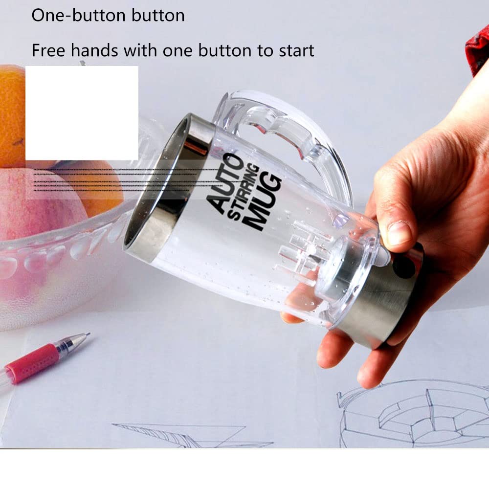 2 Pezzi Shaker Proteico Elettrico Coppa Shaker Tornado Per Costruzione Muscolare, Perdita Di Peso ​E ​Il ​Fitness Per Proteine ​​E Polvere Dietetica Shake Senza Grumi Batteria Caricata Senza BPA 350ML