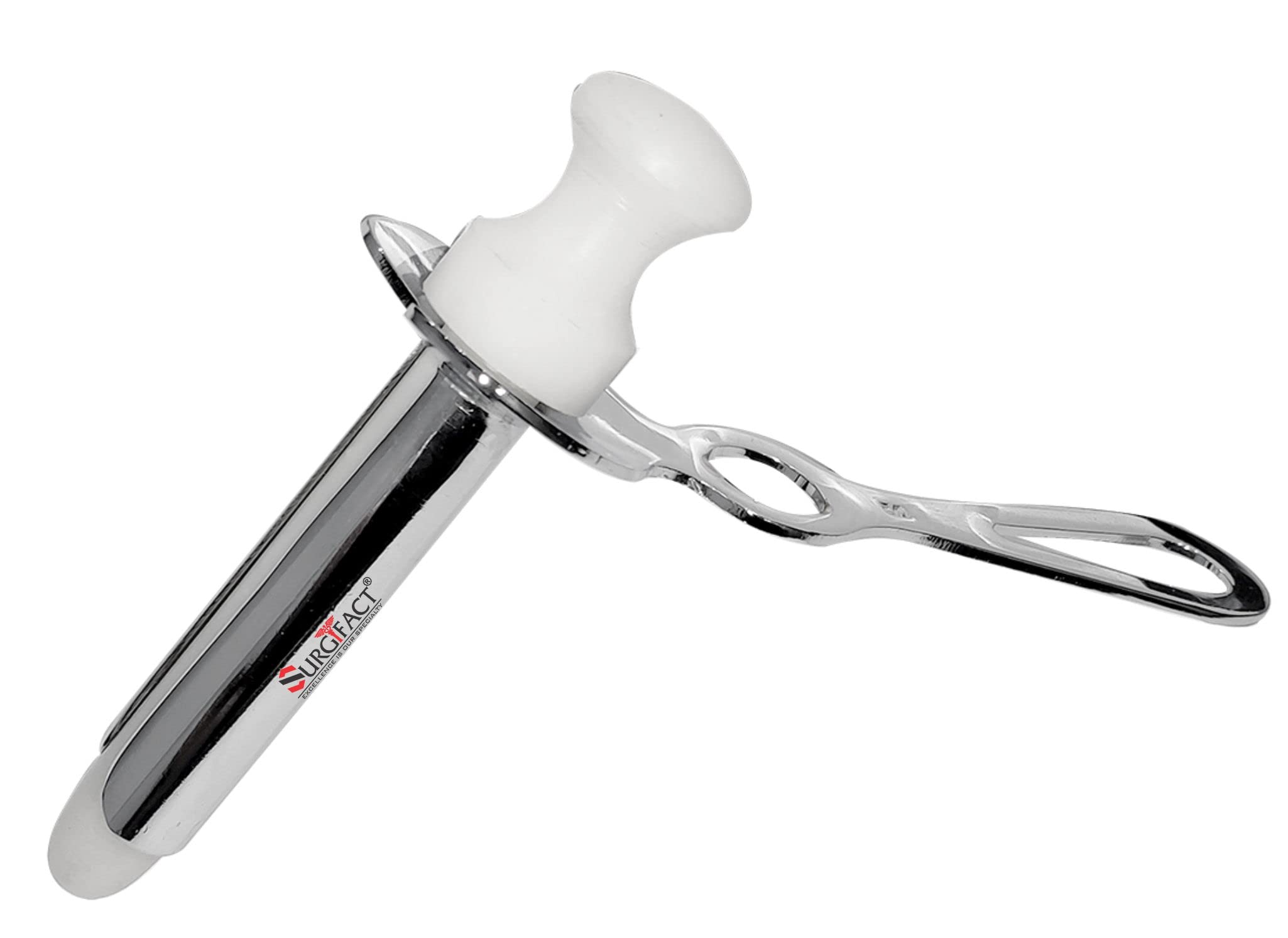 Proctoscope White Fiber – Full Cut Extra Large – Stainless Steel Anoscope for Rectal Examination – Reusable Medical Instrument for Clinics and Hospitals