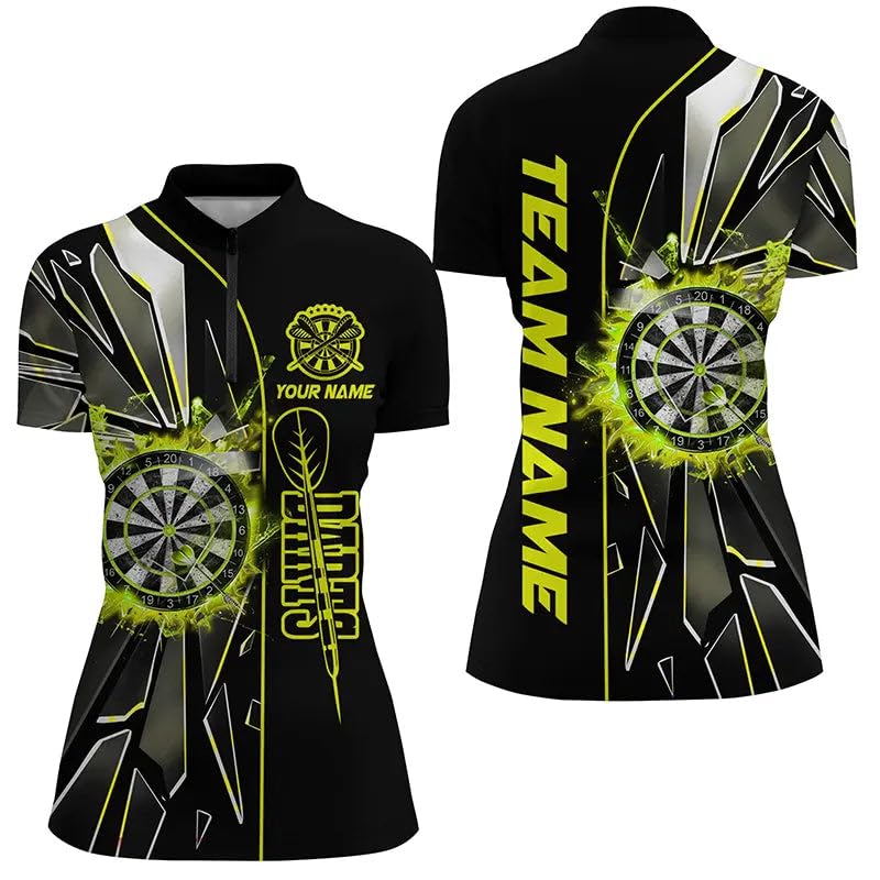 Personalisierte Gelbe 3D Darts-Shirts für Männer & Frauen– Individuelle Dartliga-Shirts, Beste Darts-Trikots T2152
