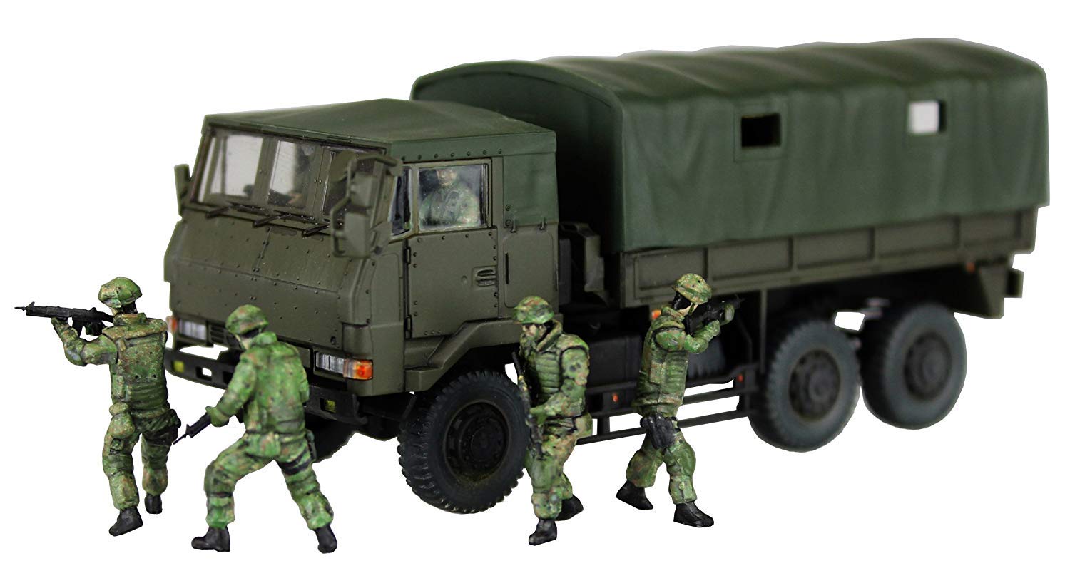 1/72 Military model kit series No.11 Ground Self-Defense Force 3 1 / 2t track armor-reinforced (personnel 6 pieces)