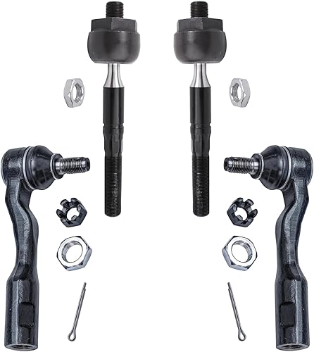 Miniatura 20 de Detroit Axle - 4 barras de acoplamiento delanteras para Hyundai Elantra Forte Koup Forte5, 4 extremos de barra de acoplamiento interiores y