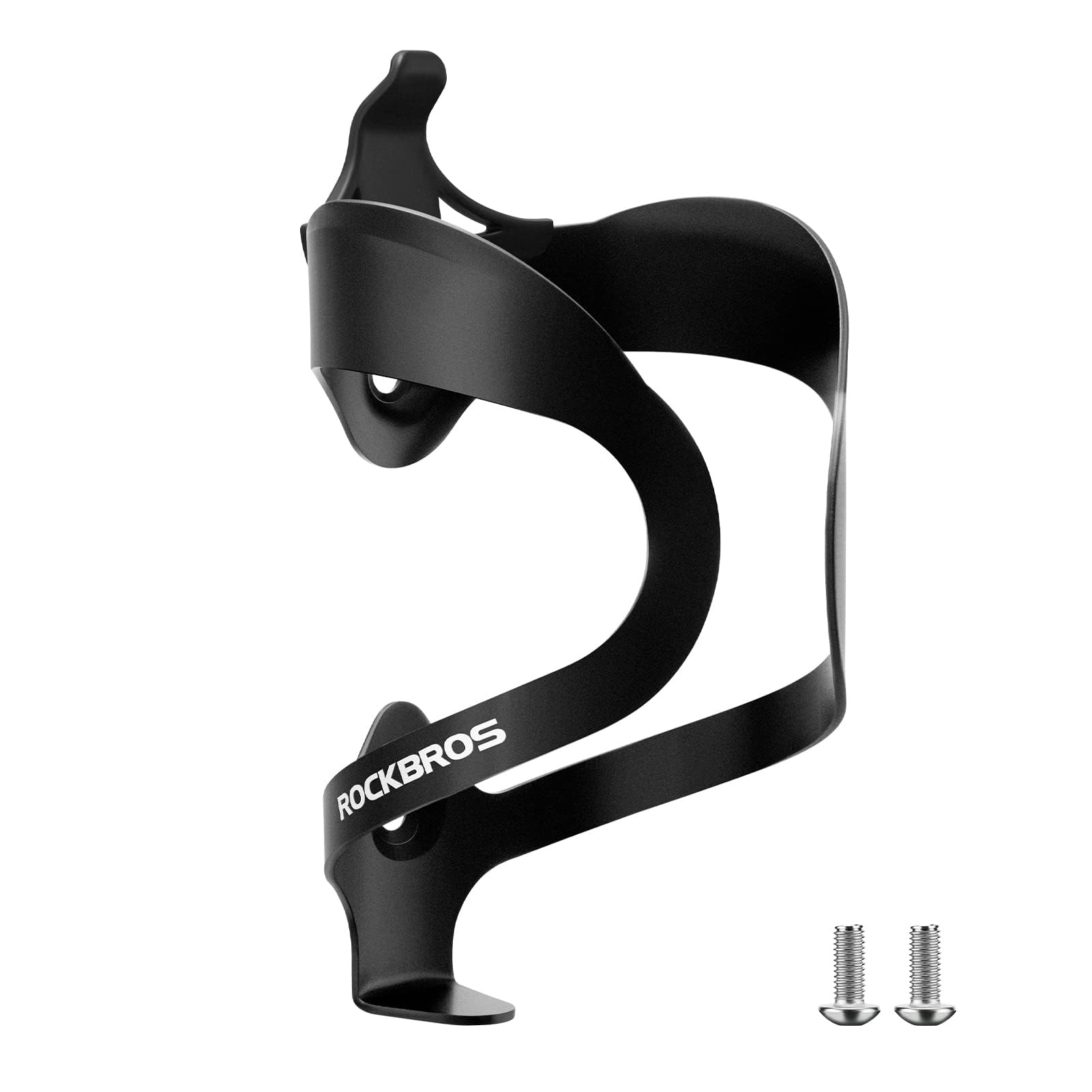 KASTWAVE Bike Water Bottle Holder, Lightweight Durable Alloy Aluminum Bike Water Bottle Cage Bike Cup Holder for Road Bike & Mountain Bike (Black)