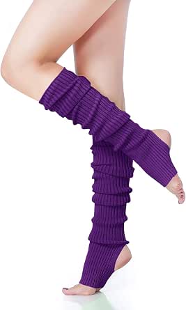 V28 Women's Neon Knit Leg Warmer for 80s Party, Dance, Sports, Yoga