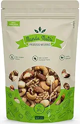 1kg Mix de Castanhas Premium Mundo Nutri - Castanha de Caju, Castanha do Pará, Amêndoas, Nozes e Macadâmia (SEM SAL)