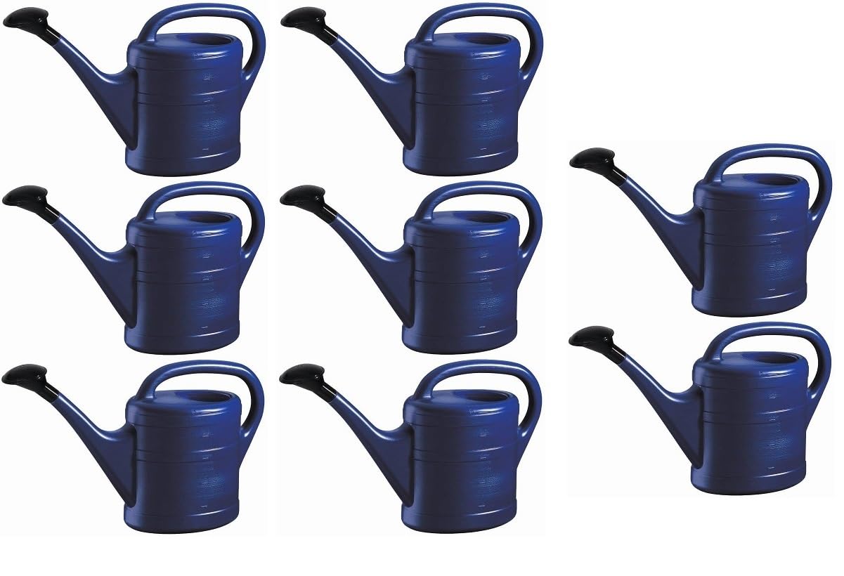 8X Gießkanne 5L BLAU + 1x KÜHLSCHRANKMAGNET! Gießkannen Kunststoff für groß & klein, Garten & Zimmerpflanzen Gieskanne Gieskannen Giesskanne 5 Liter Watering Can Kinder Zimmergießkanne