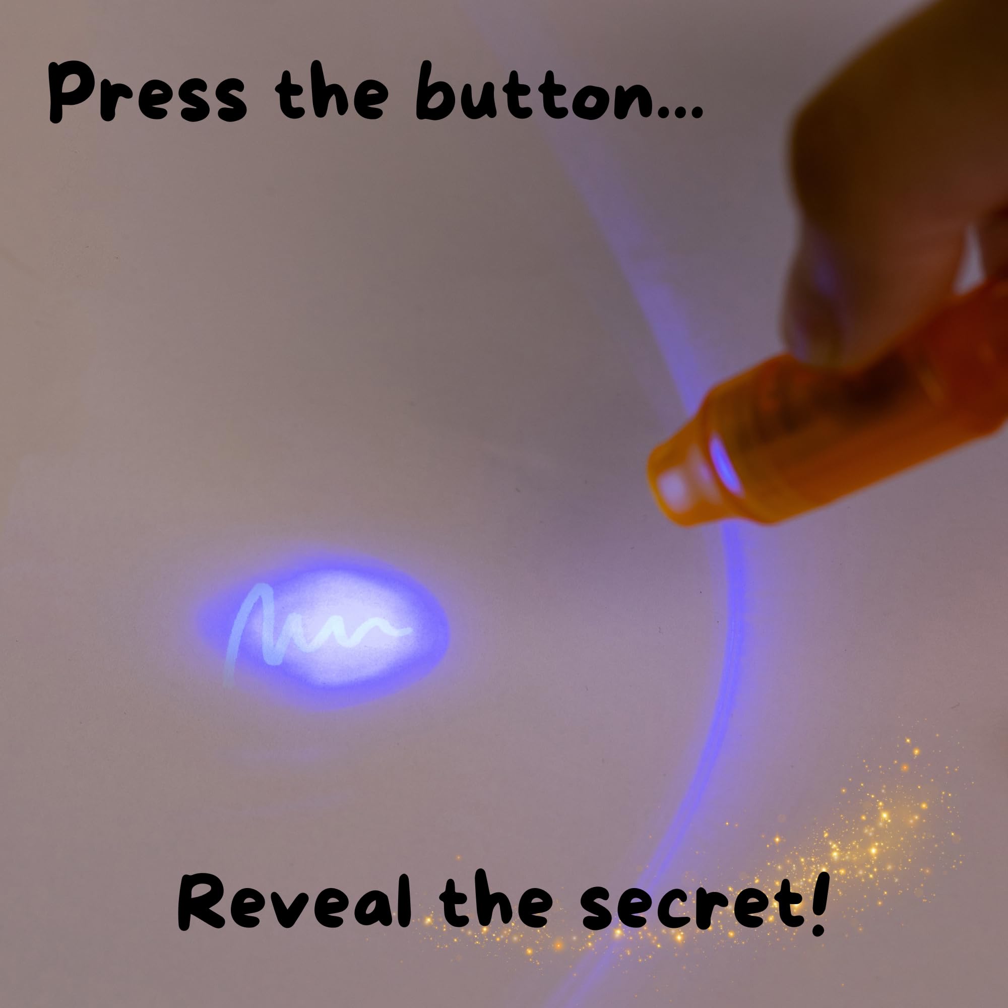 Toyseum 16 x Invisible Ink Pens With UV Light, Spy Pens for Writing Secret Messages, Fillers for Kids Party Bags, Magic UV Marker for Boys & Girls, Favours for Children's School Prizes, Pack of 16