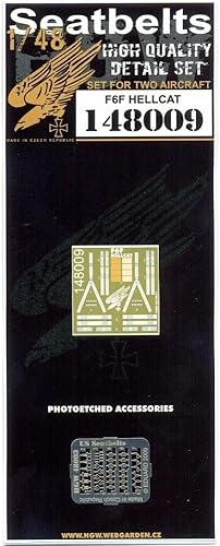 148009 1/48 Cinturones de seguridad para F6F-3 / 3N / 5 / 5N Hellcat 2 juegos Hasegawa Eduard
