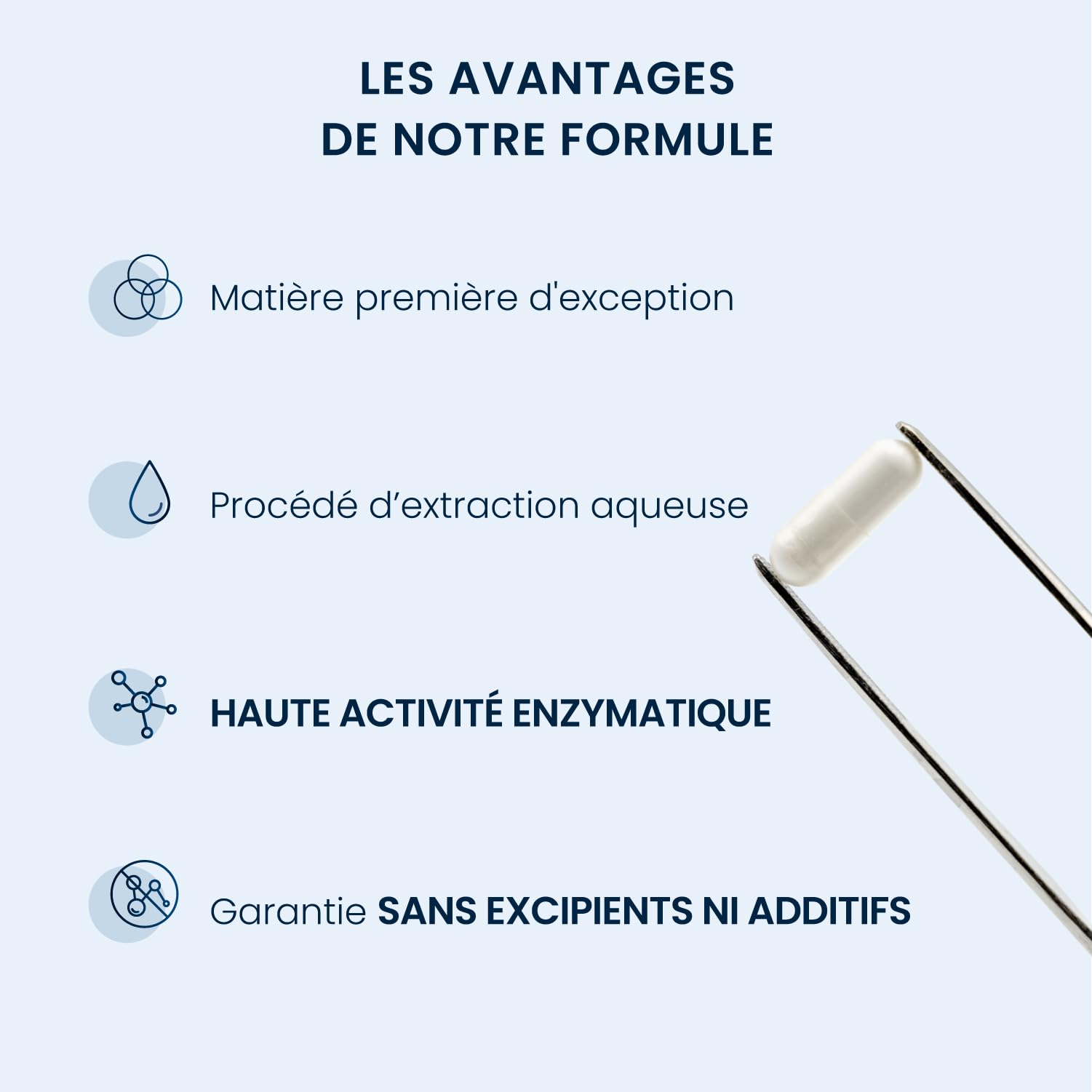 Bromélaïne Pure - Haute Activité Enzymatique 5000 GDU/g - Enzyme soutenant la digestion des protéines - Extraite de tige d'ananas - 60 gélules Végétales DRcaps™ - Sans additifs - Dynveo