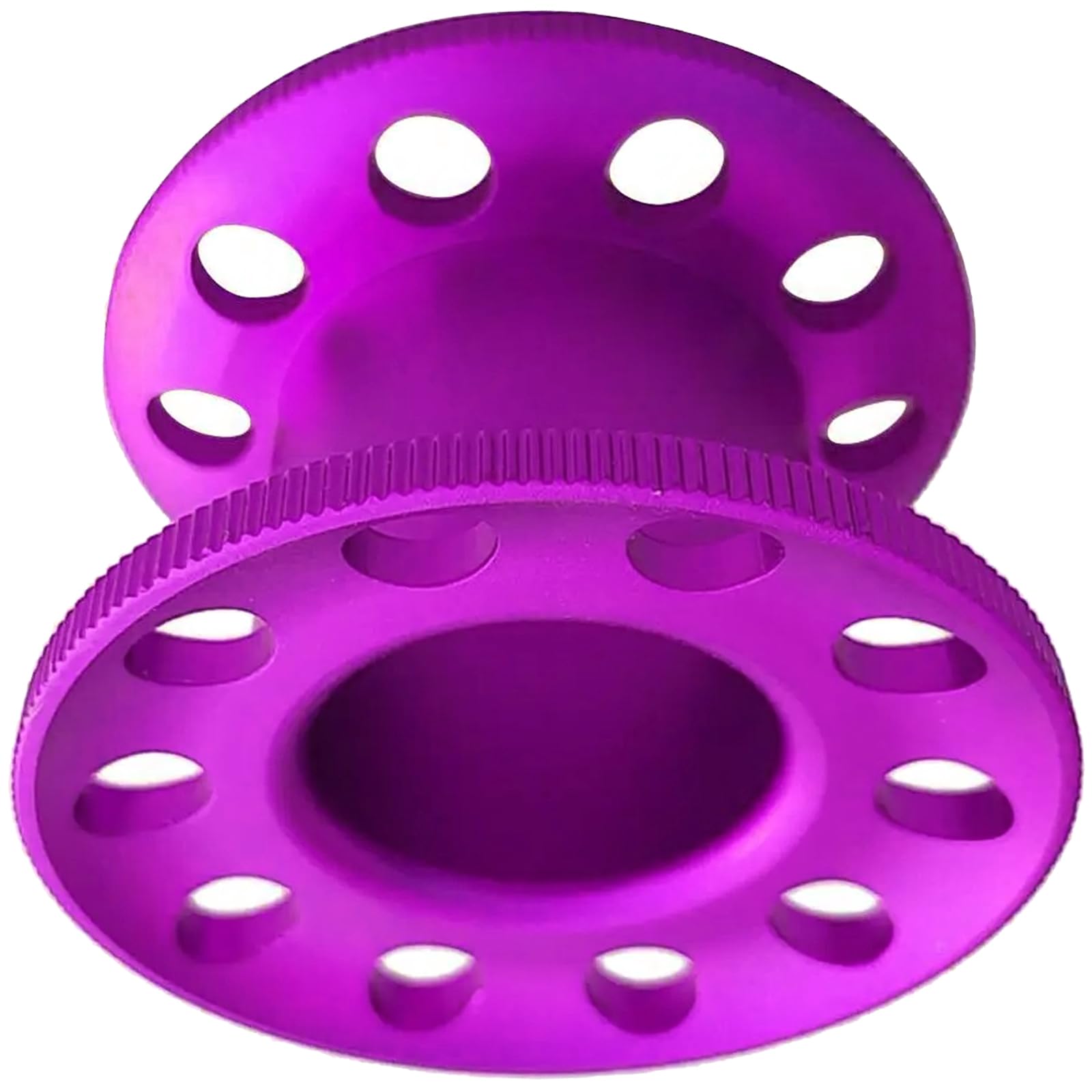 Zbiianxer Purple Compacts Miniature 10 Hole Diving Reel Aluminum Alloy For Professional Diver Snorkeling Spearfishing Underwater Tasks Diving Line Management Reel Dive Spool