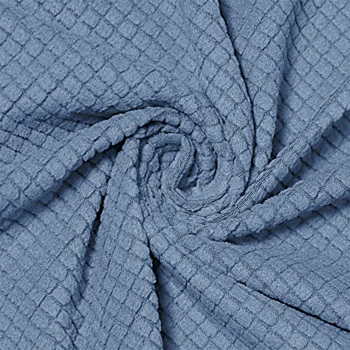 Itfro Set Of 2 Stretch Jacquard Mid Century Modern Dining Chair Slipcover Armless Curved Accent Chair Cover Blue Kitchen Chair Seat Protector For Hotel Party (Blue, Set Of 2) #TOP2