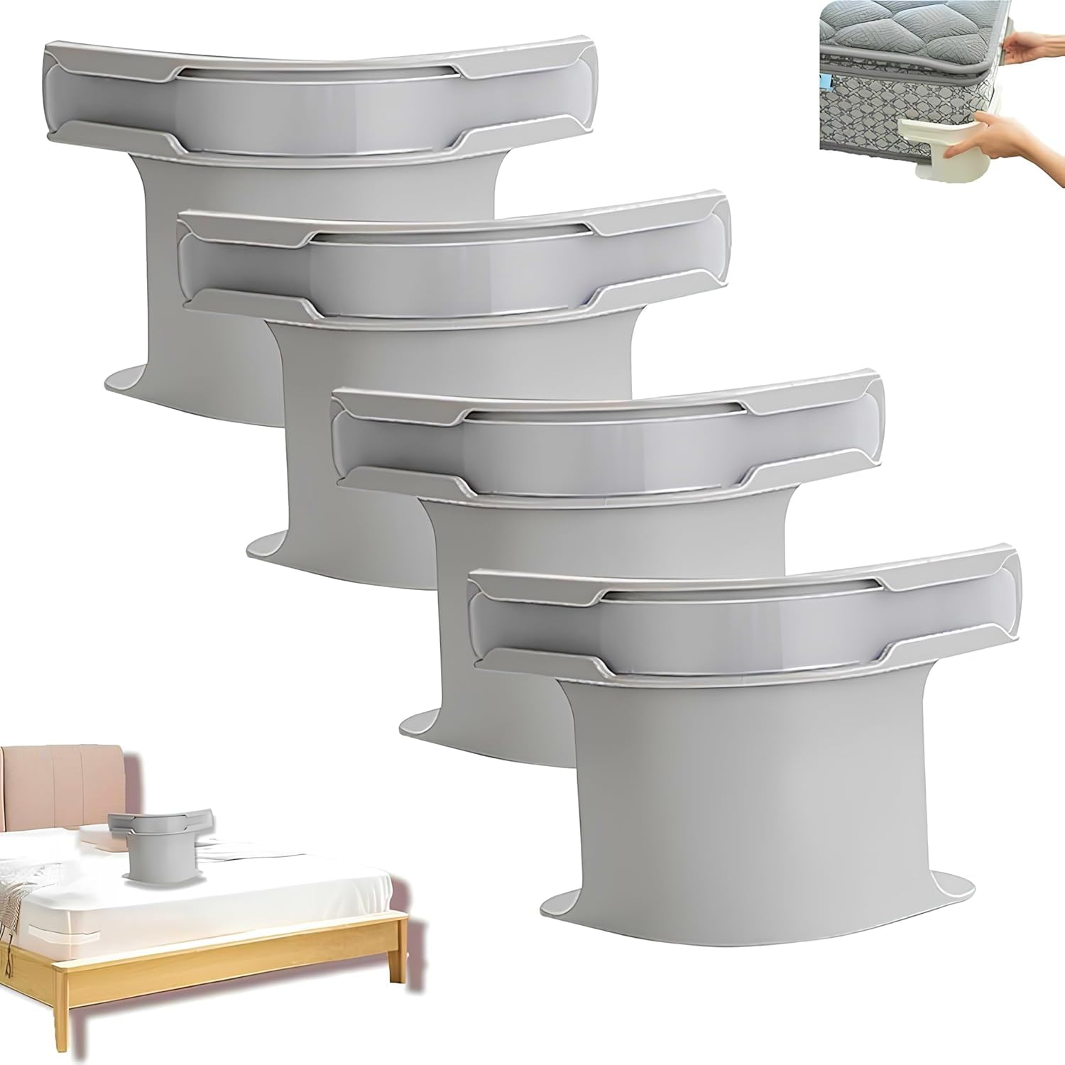 Fitted Bed Sheet Holders for Corners, Bottom Queen Size 4-Piece Set for Corners, Used for Mattress Lock Sheet Holder, no More Loose Sheets, Suitable for All Mattress Sizes-Multicolor