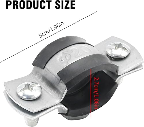 Miniatura 3 de VIKKSAER 10 abrazaderas de soporte de tubo ajustables, abrazadera de tubería colgador de anillo dividido, abrazadera de soporte de tubería