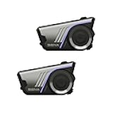 60S Motorcycle Communication Headset with Wave, Mesh, and Bluetooth Intercom, 2nd Generation Sound by Harman Kardon, Dual Pack