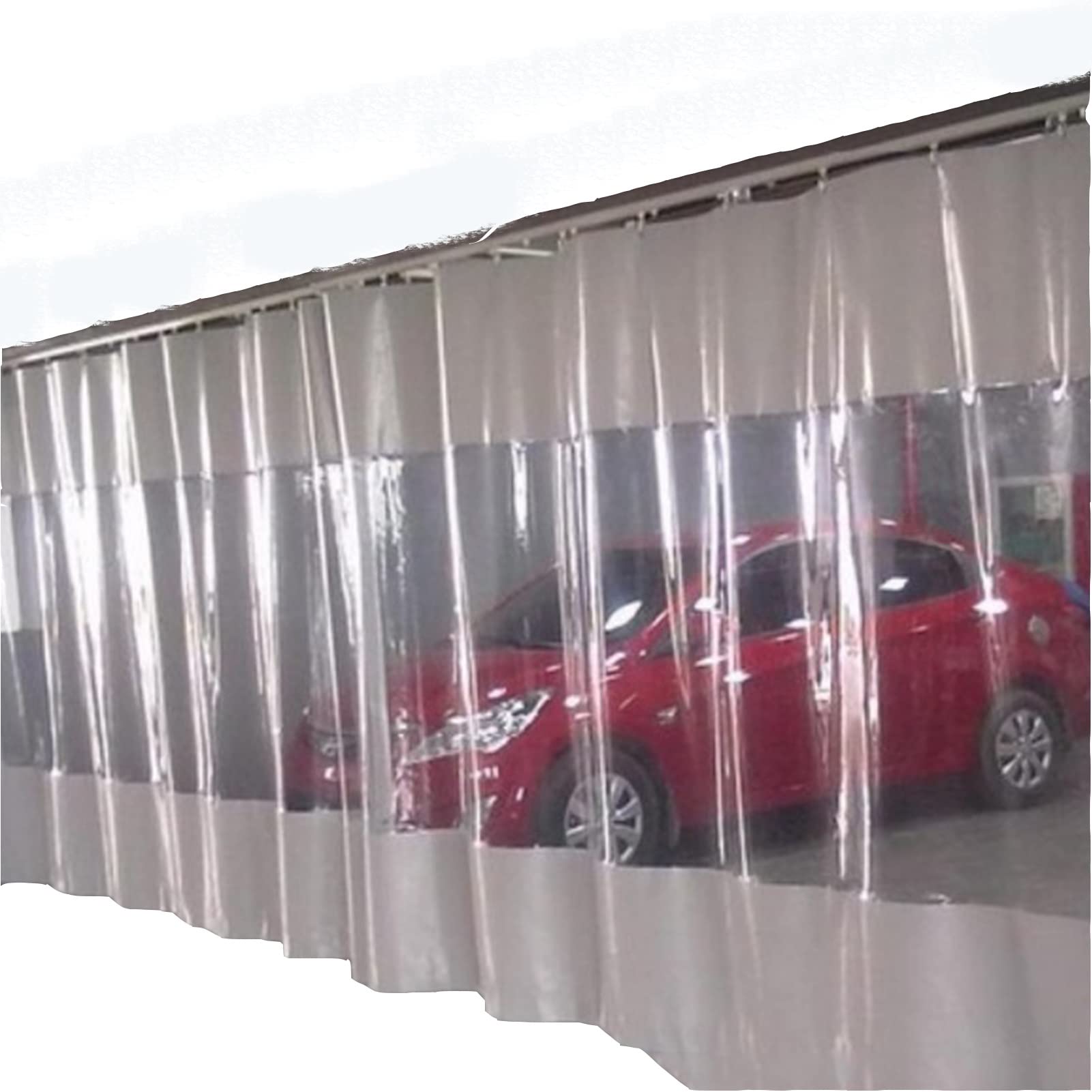 Rideaux en bâche transparente imperméable 6x2.7m pour balcon et jardin