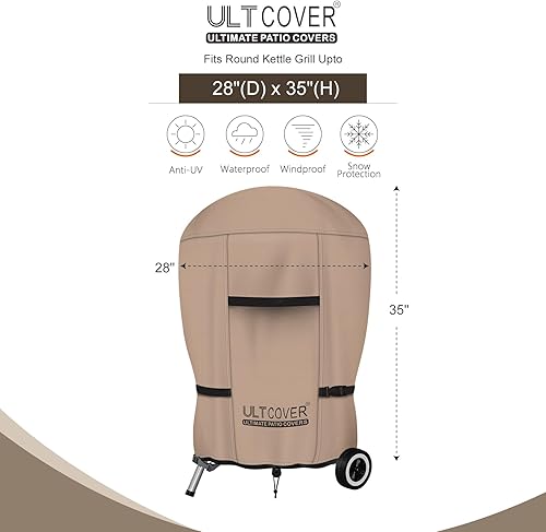 Miniatura 9 de ULTCOVER Cubierta vertical impermeable para ahumador eléctrico de 40 pulgadas para la mayoría de los fumadores cuadrados de gas propano barbacoa