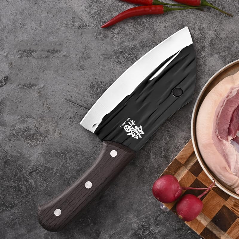 WSLNLN Meat Cleaver,Cleaver Knife High-end Outdoor Small Cutting Knife, Home Portable Mini Fruit Knife, Chef's Special Slicing Knife