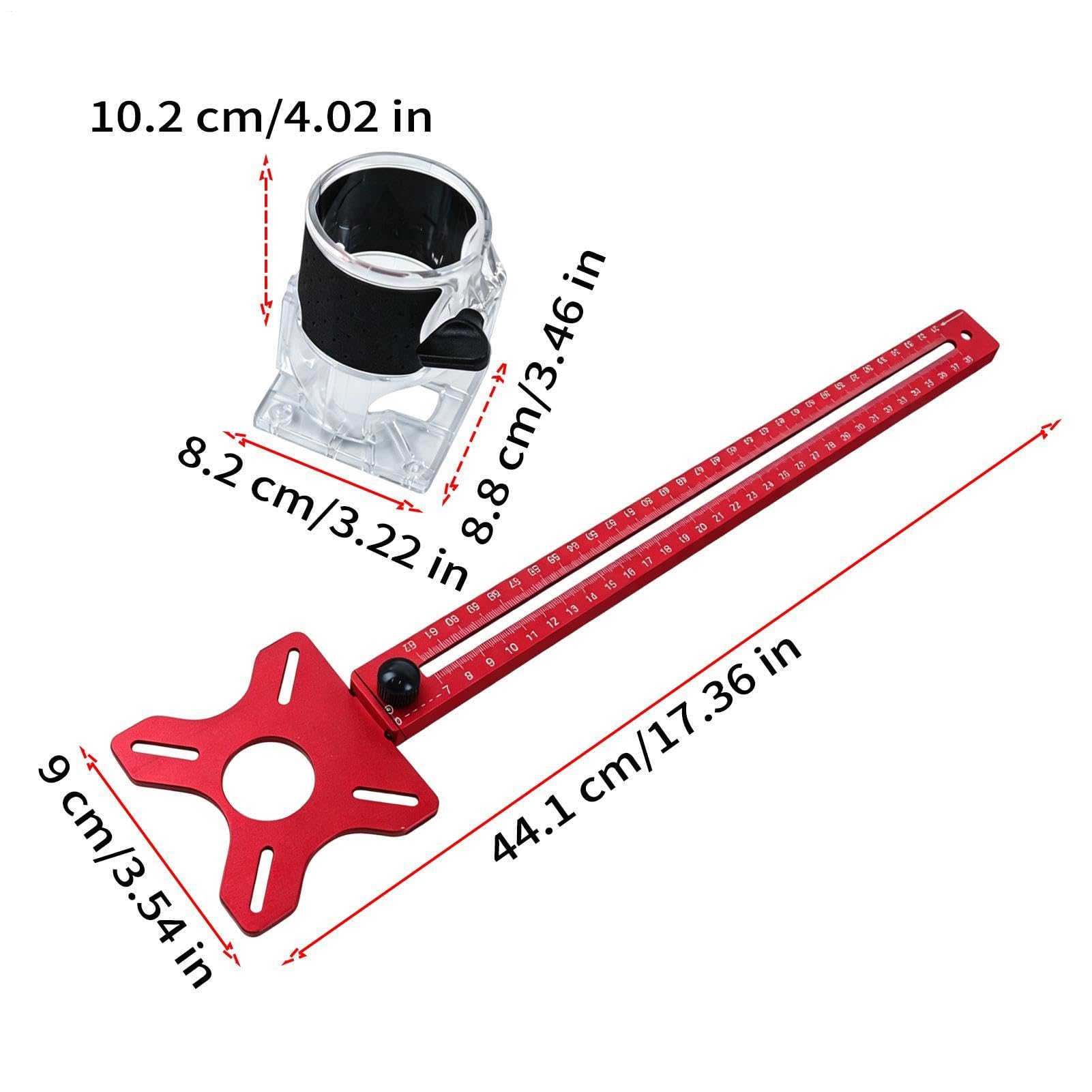 Oberfräsen-Führungs 65 mm -Trimm- und Hilfsführungshalterung