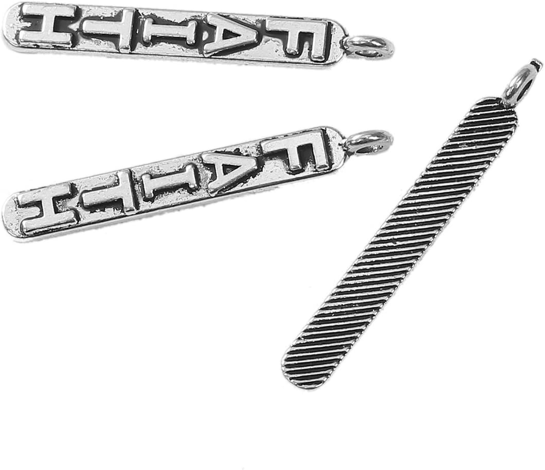 JGFinds Blessed Love Faith Message Charm Pendants, Silver Tone, 1 1/8", 144 Pack (48 of Each), Quotes DIY Charm Bracelets or Mixed Saying Keychains - Encouragement Words, Inspirational - Image 8