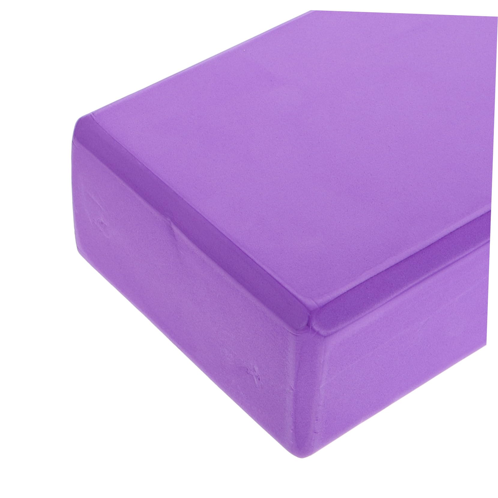 POPETPOP Set 3 Pezzi Blocchi Yoga in Schiuma Antiscivolo Con Fascia Elastica Regolabile, Accessori Yoga Compatti e Portatili Per Pilates, Stretching e Supporto Per Polsi Durante Allenamento Fitness