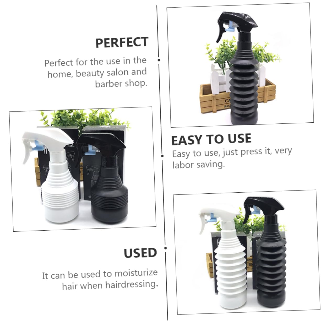 Didiseaon 3pezzi Spray Bottlper Nebulizzatore Portatile Per e Casa Design e Versatilper Acconciature e Pulizie