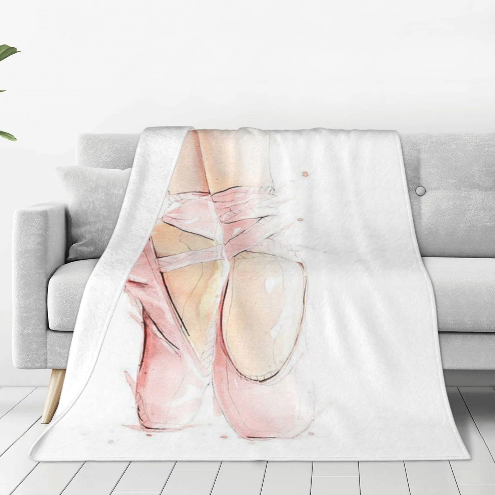 ASEELO Ballet Shoes Blanket Personalized Blanket Forn Sofa / Bed / Camping/Picnic. Multiple