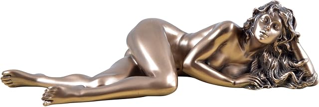 Unbekannt Female Nude Lying Woman Figurine Bronzed Sculpture
