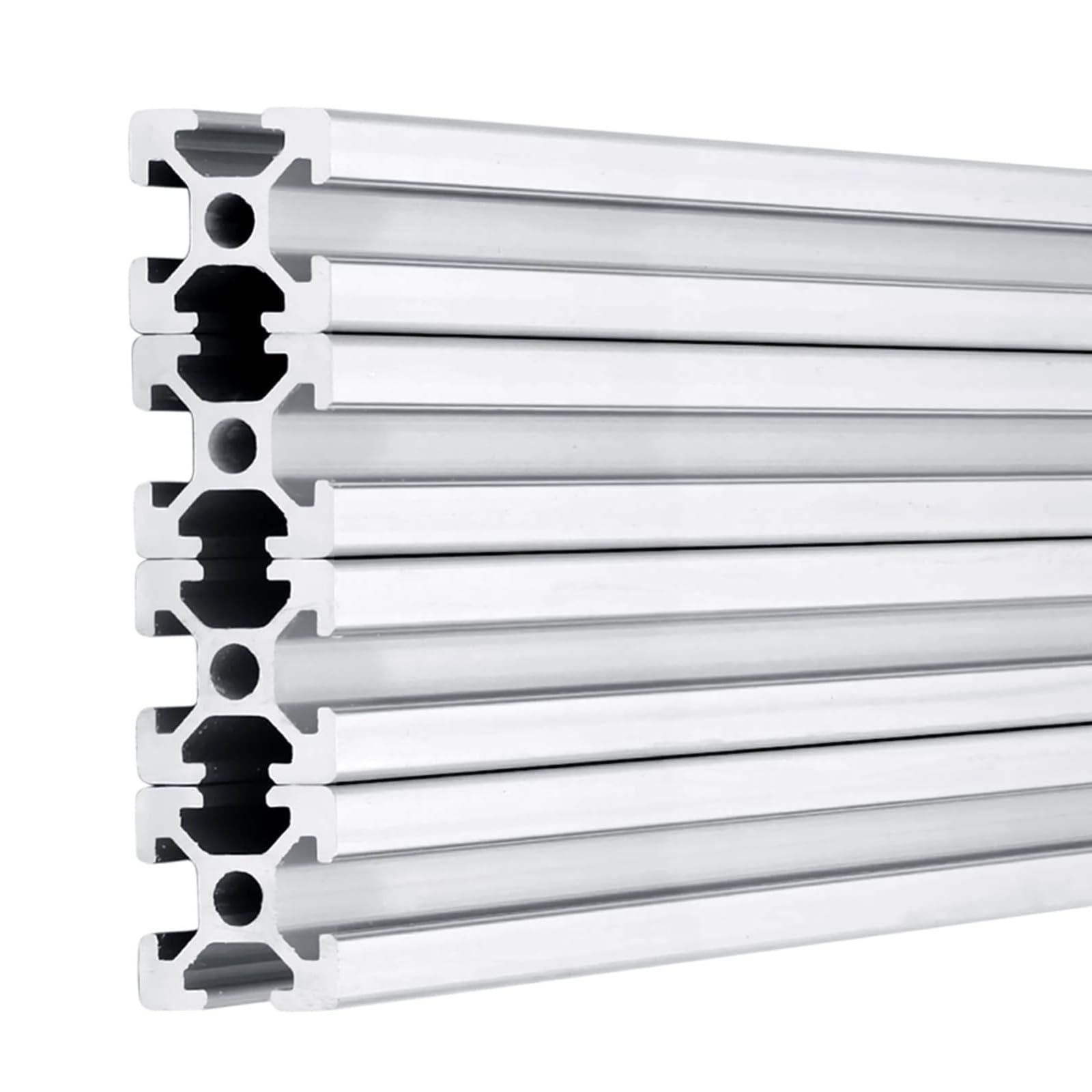 GTPBAO 4 pezzi 20x20mm profilo quadrato tipo T slot 2020 estrusione in alluminio anodizzato guida lineare for staffa del telaio Binario estruso(Sliver,550mm long)