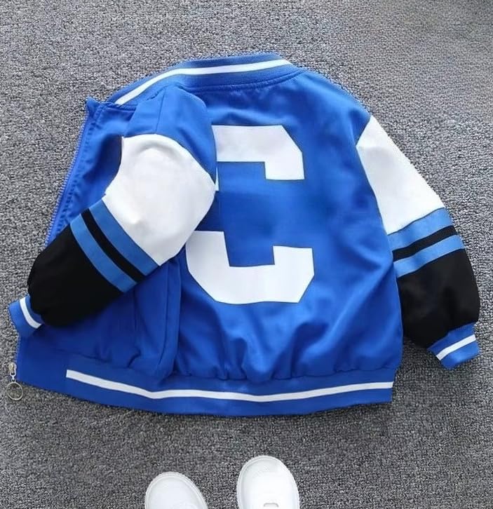 YXP Boys Baseball Jacket Bomber Jacket with Snap Buttons, Lightweight Athletic School Outerwear for Spring and Fall2