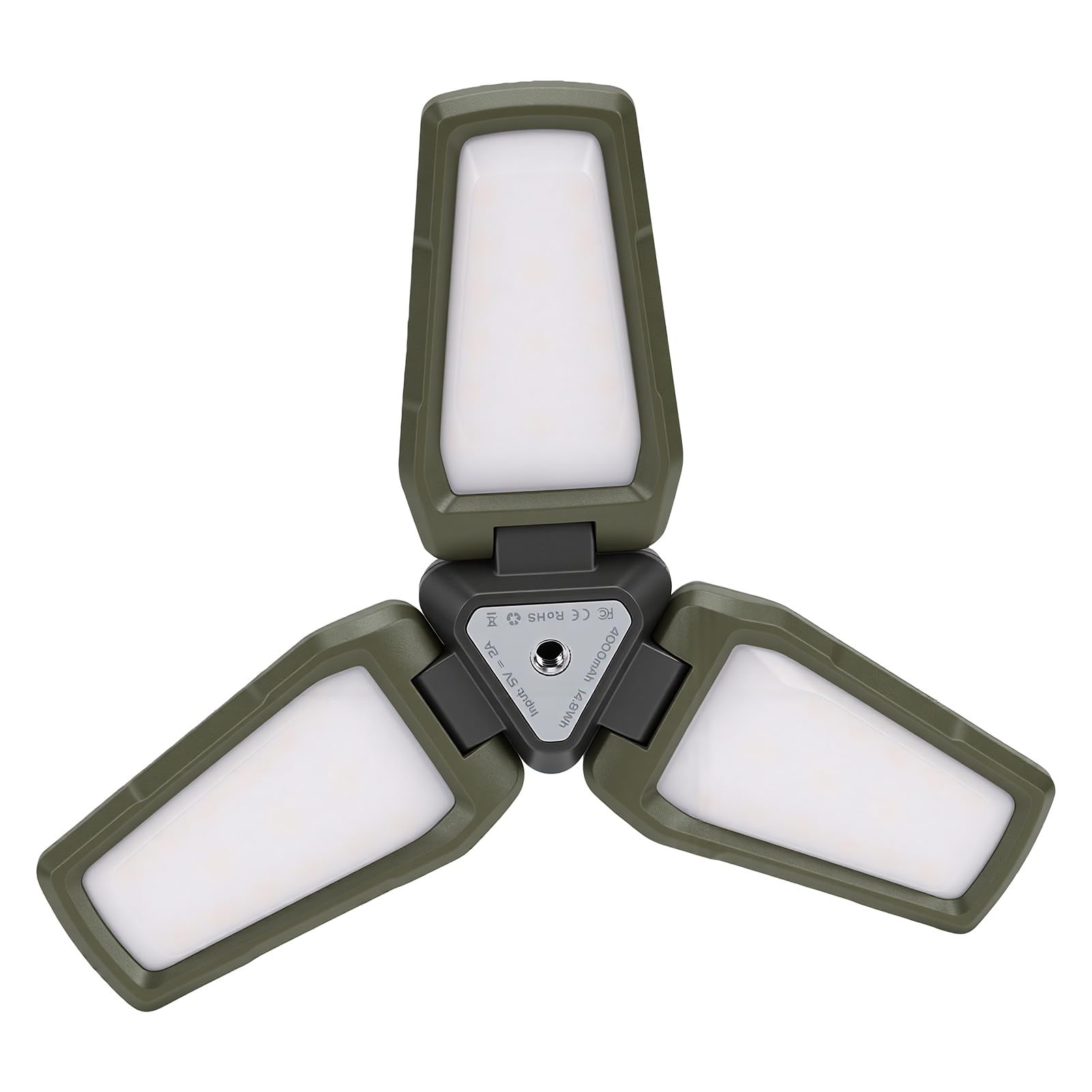AMONIDA Linterna de Camping LED Recargable 2000 Lm (Linterna de camping | con Cabezal Ajustable con Inclinación de 160° Batería de 4000 MAh Base Magnética Impermeable IP54 para Emergencias de