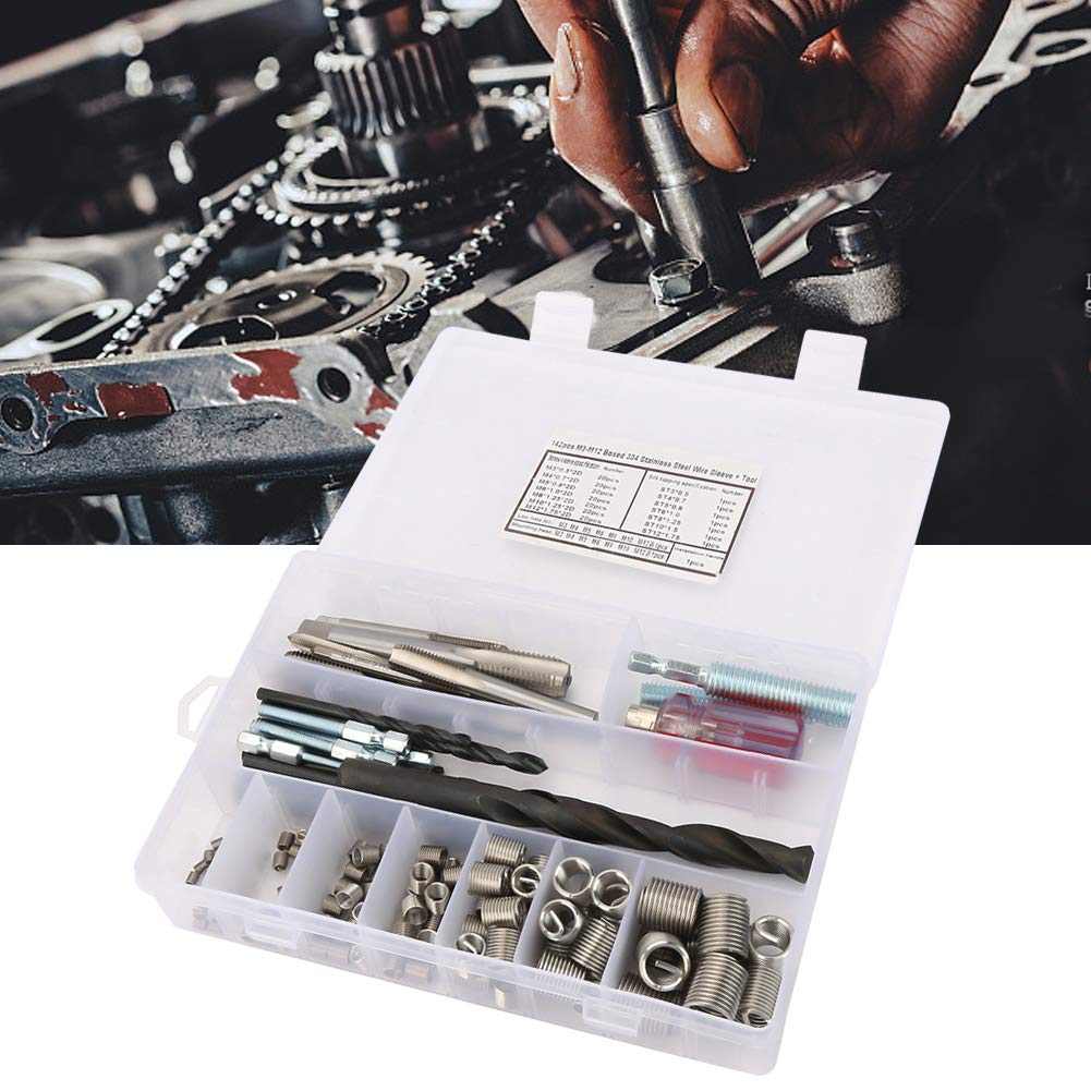 HAMPTON K inserti per riparazione filettatura in acciaio inossidabile M7 M8 M9 M10 K dadi per rivetti K inserti per riparazione filettatura elicoidale Strumenti per filettatura  1420