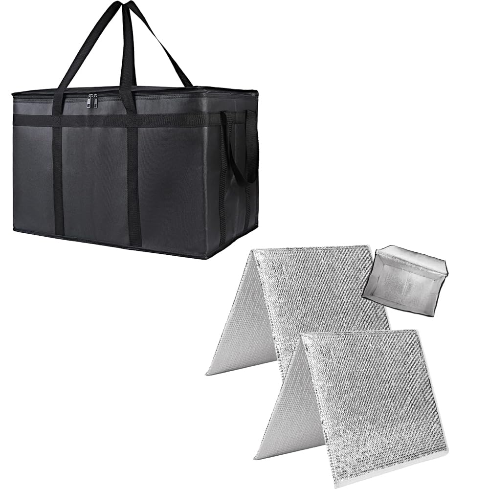 Bodaon 2PK Removable Hard Bottom for 23"W x 14"D Bag, XXX-Large Foldable Insulated Plate for Reusable Grocery Shopping Bags, Sturdy Supporter for Food Delivery Cooler Bag, Board for Catering Doordash
