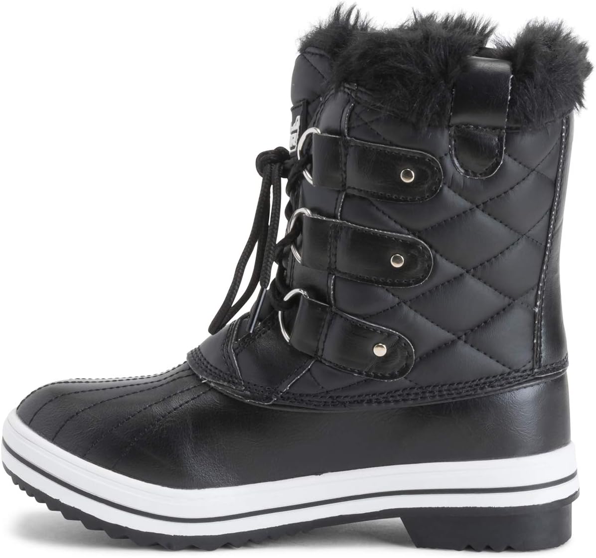 POLAR Womens Snow Boot Quilted Short Winter Snow Rain Warm Waterproof Boots - Image 3