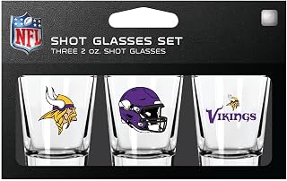 Denco Minnesota Vikings 3 Pack Shot Glass Set