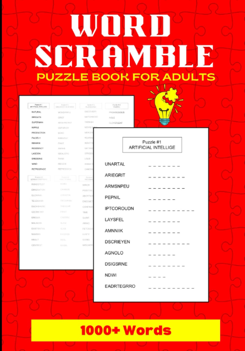 Word Scramble Puzzle Book for Adults Large Print Jumble Word Puzzle
