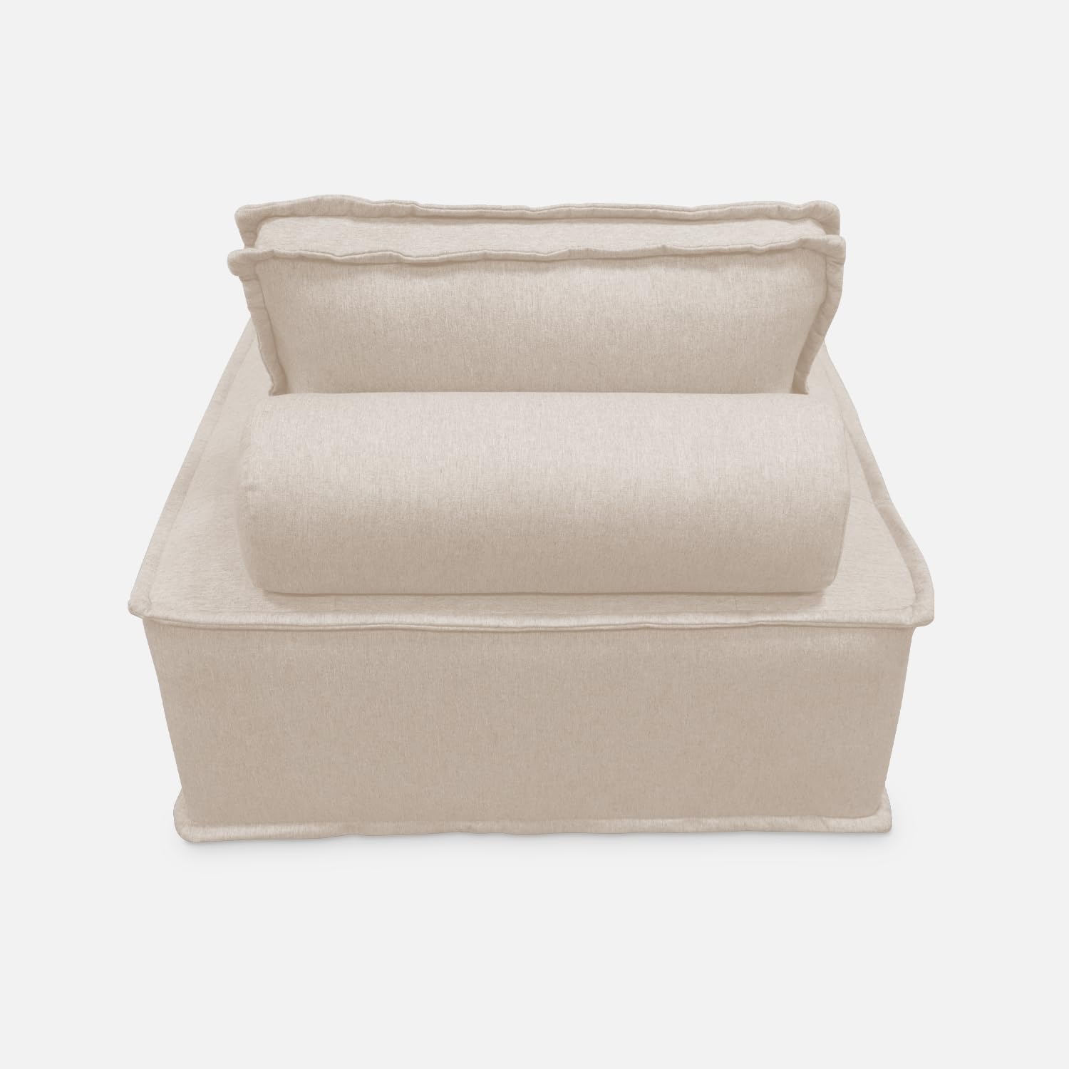 sweeek Divano modulare, 3 posti Crema - 90x90x40 cm